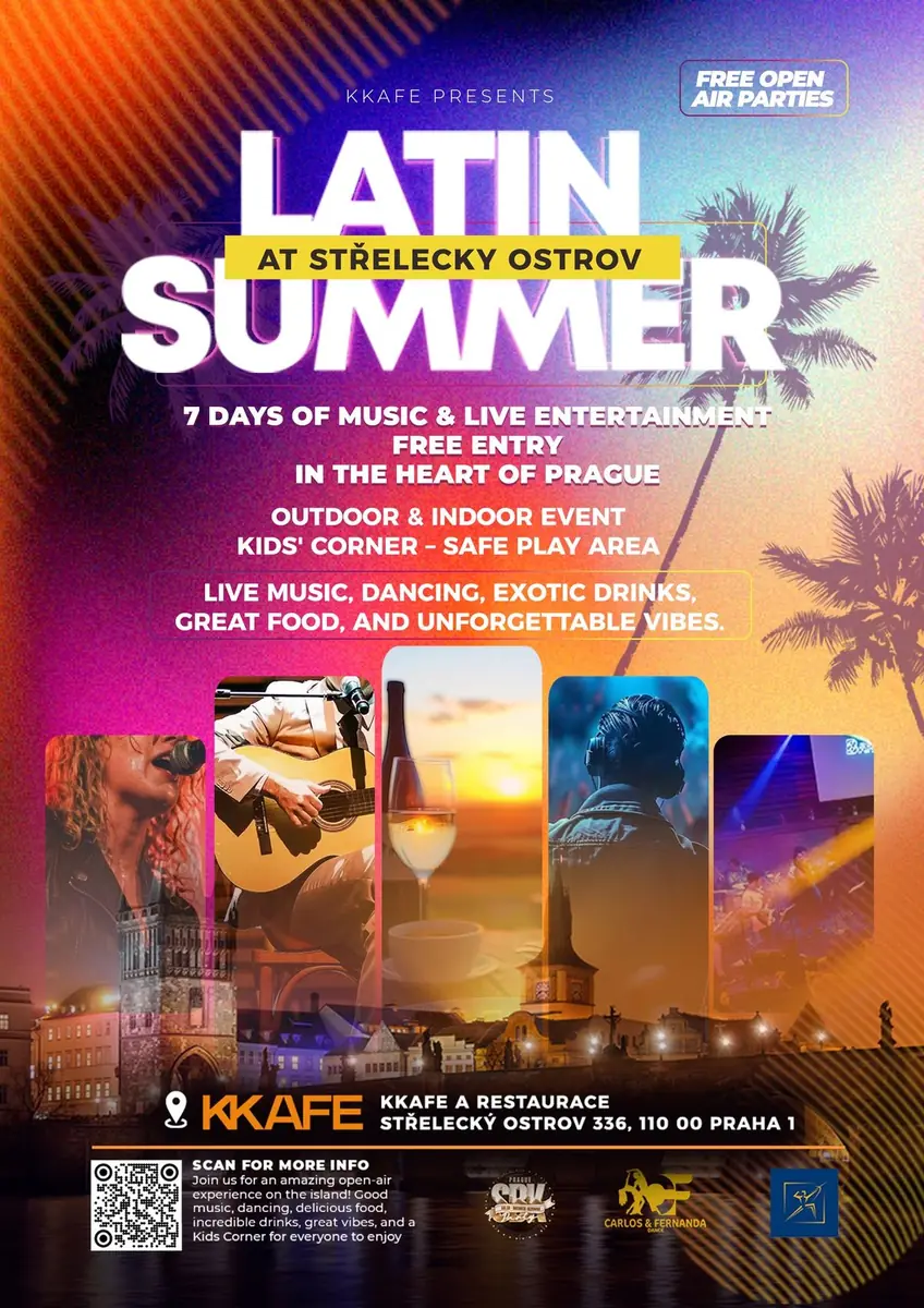 Open Air Latin Summer на Střelecký Ostrov — от KKAFE — KKAFE, Прага