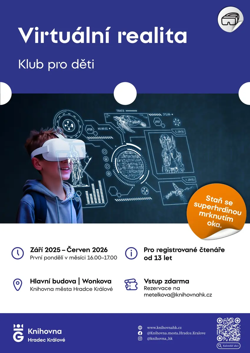 Klub virtuální reality pro děti — Městská knihovna, Hradec Králové