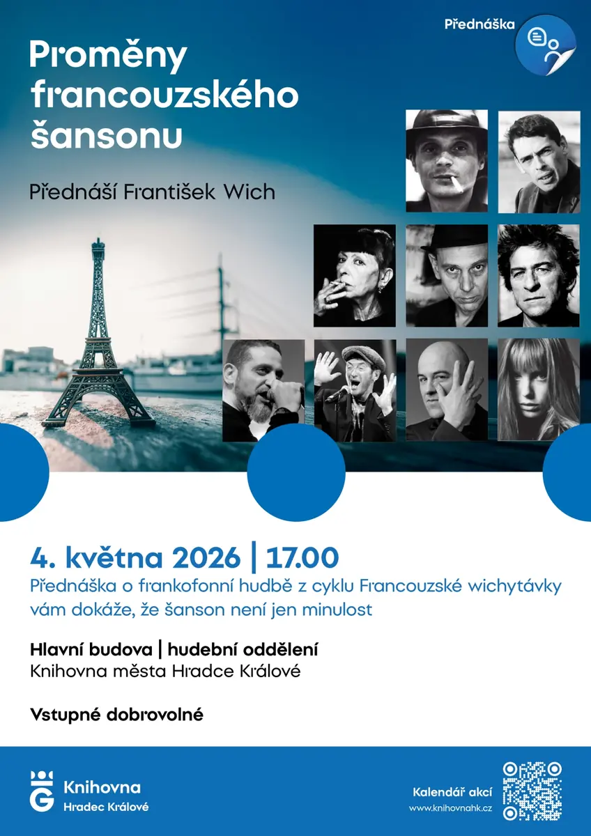 Proměny francouzského šansonu — Městská knihovna, Hradec Králové