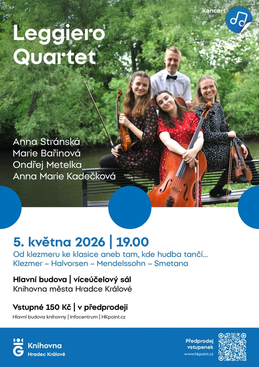 Leggiero Quartet — Міська бібліотека Градец Кралове, Hradec Králové