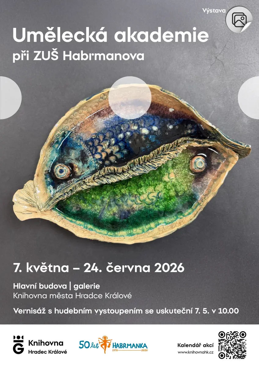 Vernisáž Umělecké akademie při ZUŠ Habrmanova — Městská knihovna, Hradec Králové