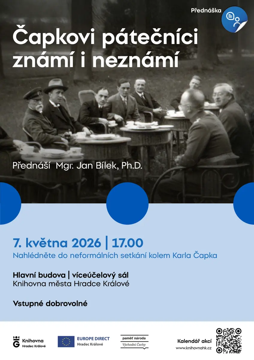 Čapkovi páteční známí i neznámí — Městská knihovna, Hradec Králové