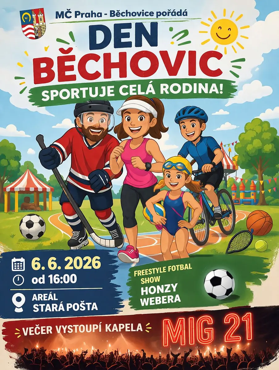 День Бехович 2026 - "Спорт для всей семьи" — Stará pošta, Прага