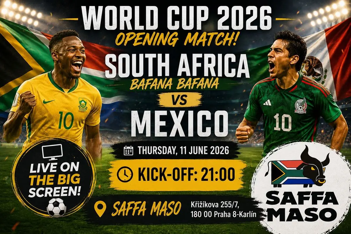 Opening game bafana bafana vs Mexico  ⚽️ 🇿🇦 🇲🇽 — Saffa Maso Biltong  Prague, Praha