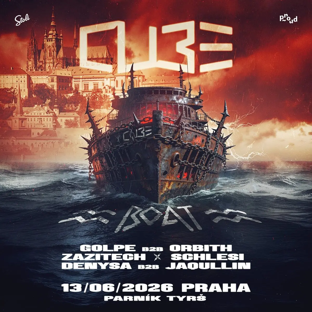 CUBE TECHNO BOAT — Parník Tyrš, Praha