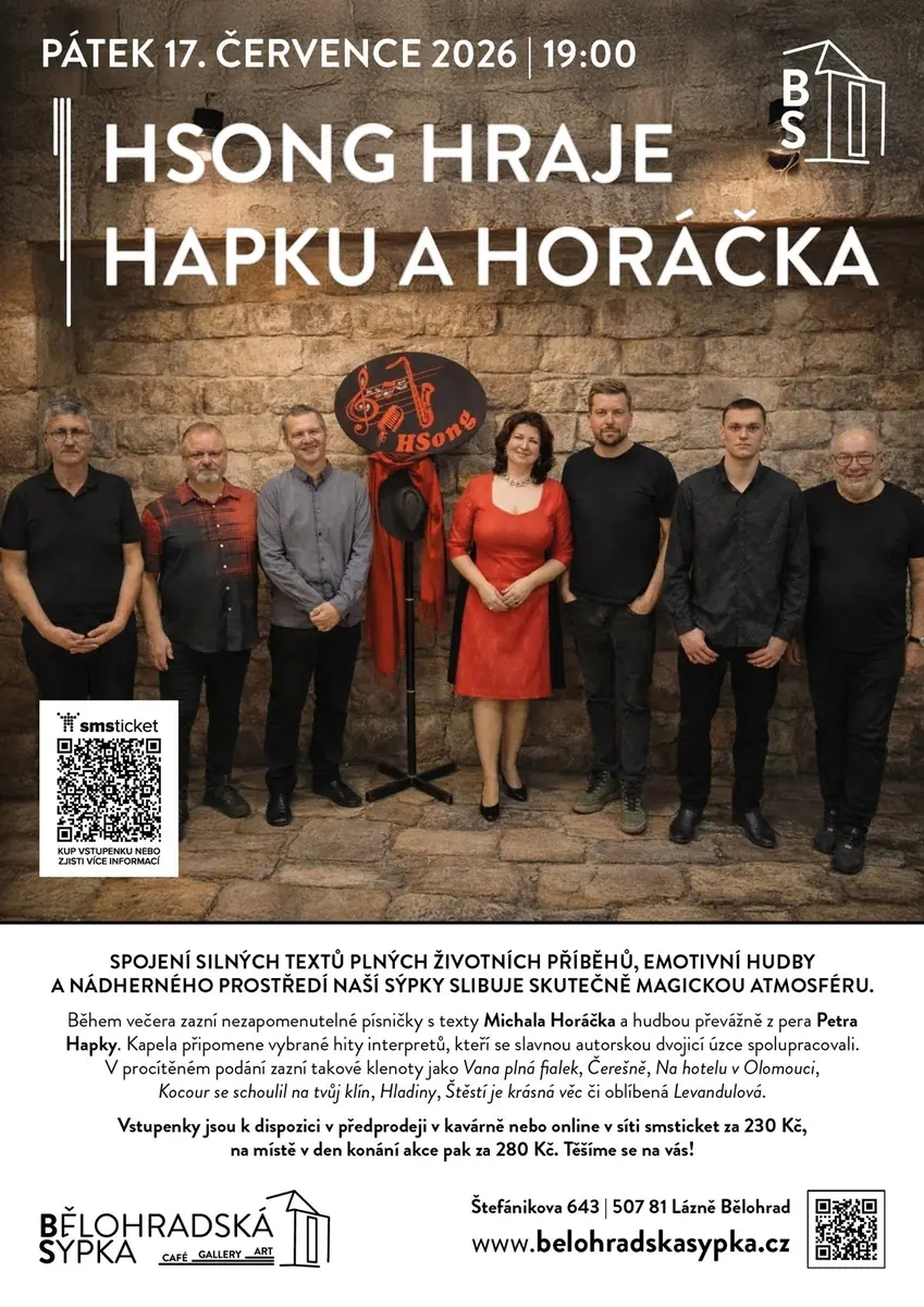 HSong hraje Hapku a Horáčka — Bělohradská sýpka, Lázně Bělohrad