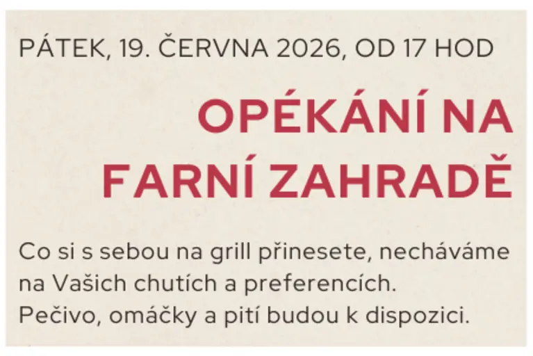 Opékání na zahradě — Evangelický Kristův kostel, Ostrava