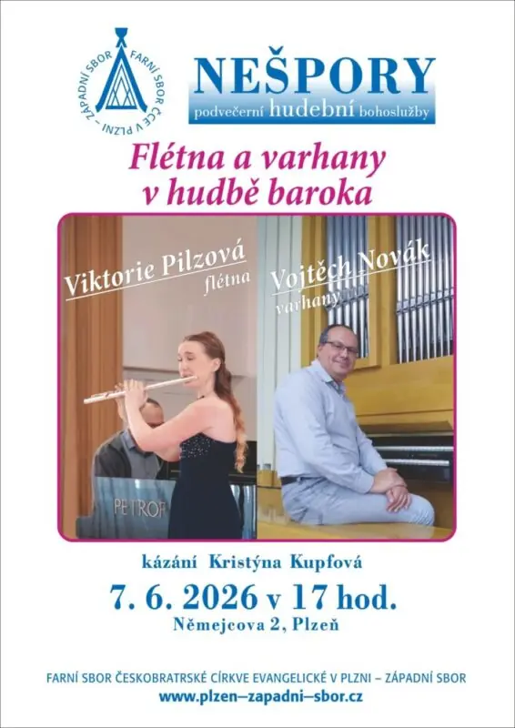 Музичні вечірні — Храм Гуса, Пльзень