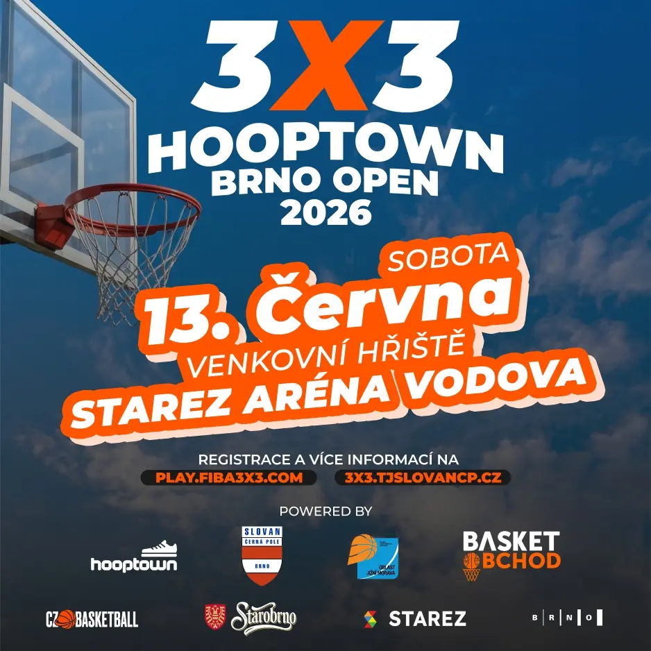 HOOPTOWN Brno Open 2026 — STAREZ Aréna Vodova, Brno