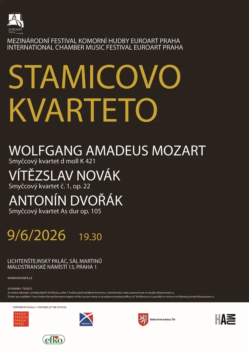 Festival EuroArt Praha, Stamicovo kvarteto — Lichtenštejnský palác (Malostranské nám.), Praha