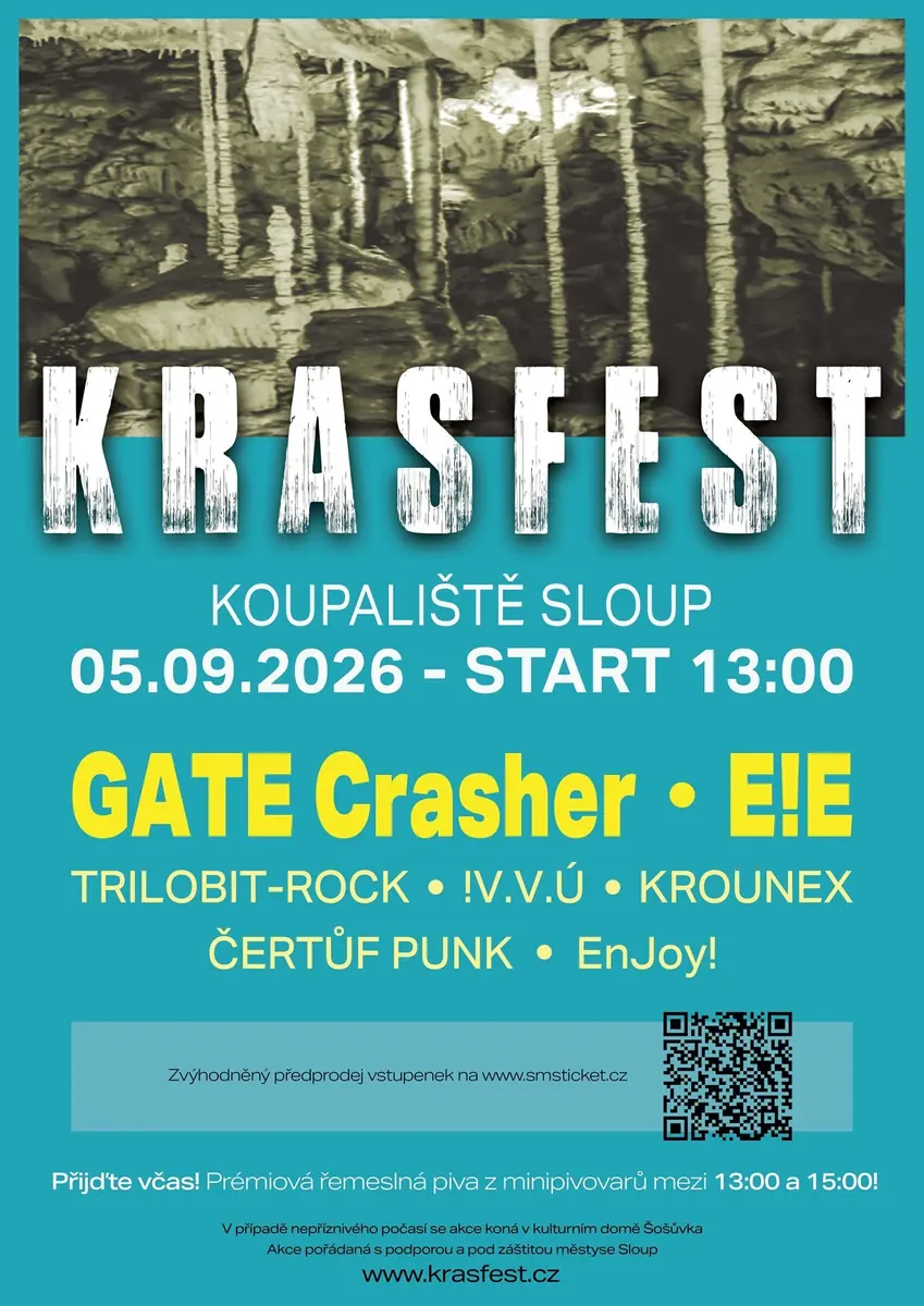 Krasfest — Areál koupaliště, Sloup
