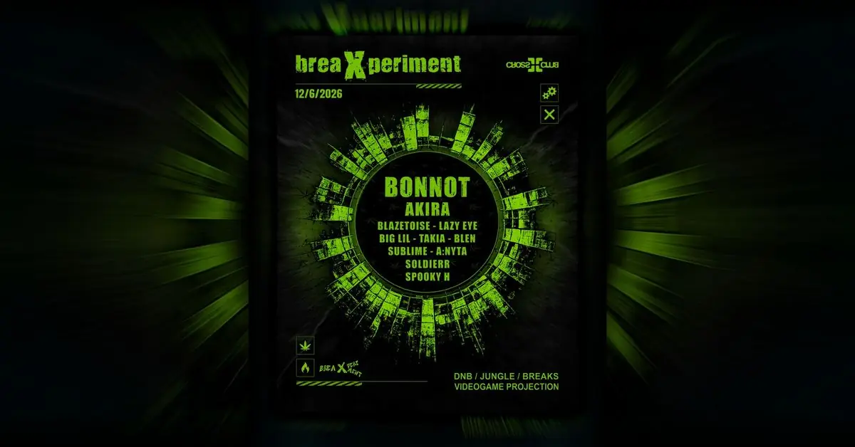breaXperiment w/ BONNOT (IT), AKIRA & more + VIDEOGAME PROJECTION — Cross Club, Прага