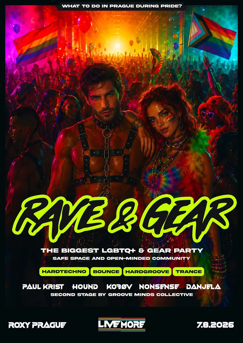 RAVE & GEAR - The biggest LGBTQ+ & gear party — Roxy, Prague