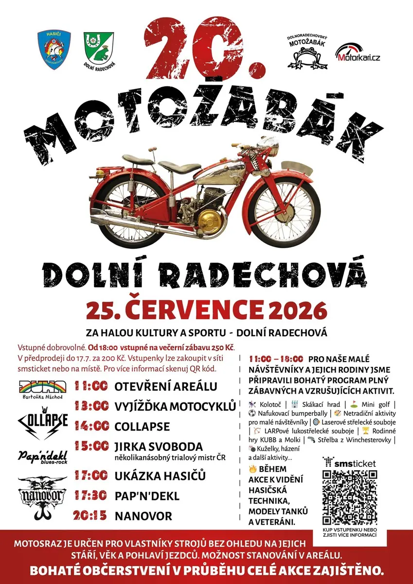 Motožabák 2026 — Areál za sportovní halou, Dolní Radechová