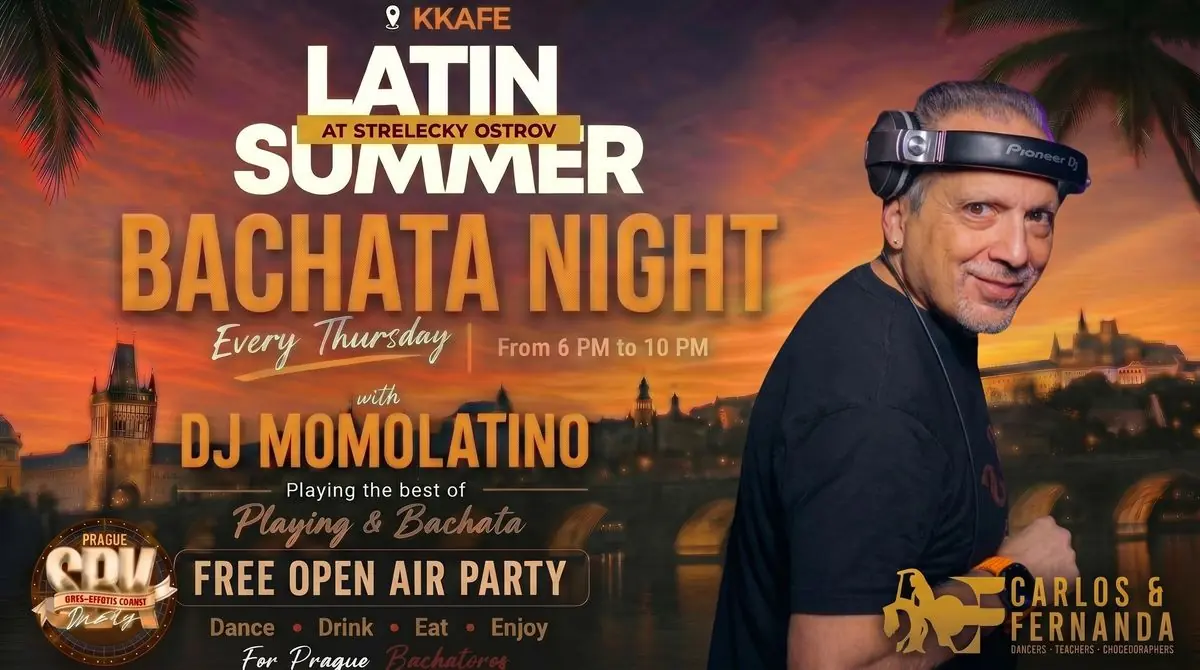 Bachata Sunset Open Air at Střelecký Ostrov 🌴 — KKAFE, Praha