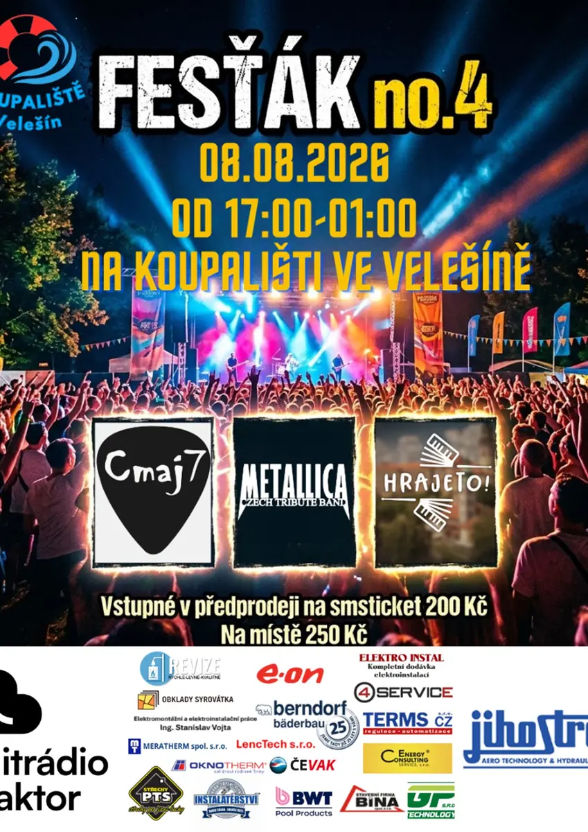 Fesťák no.4 — Koupaliště Na Skalkách, Velešín
