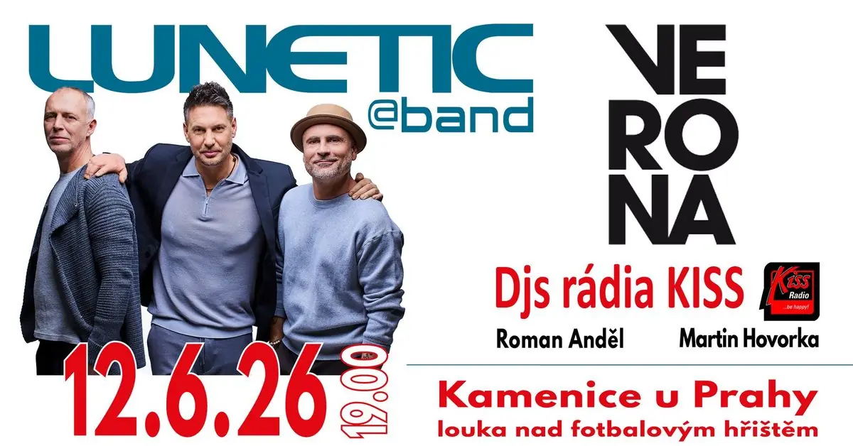 Open air retro party Lunetic & Band and Verona — Kamenice -  u Prahy, Prague