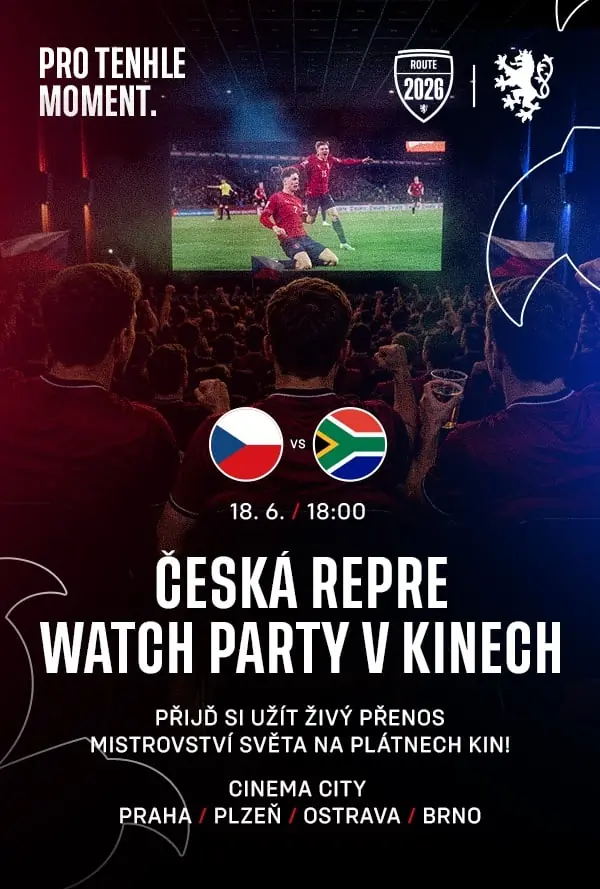Tschechische Nationalmannschaft Watch Party CZE-JAR FIFA 26 — Cinema City, Prag