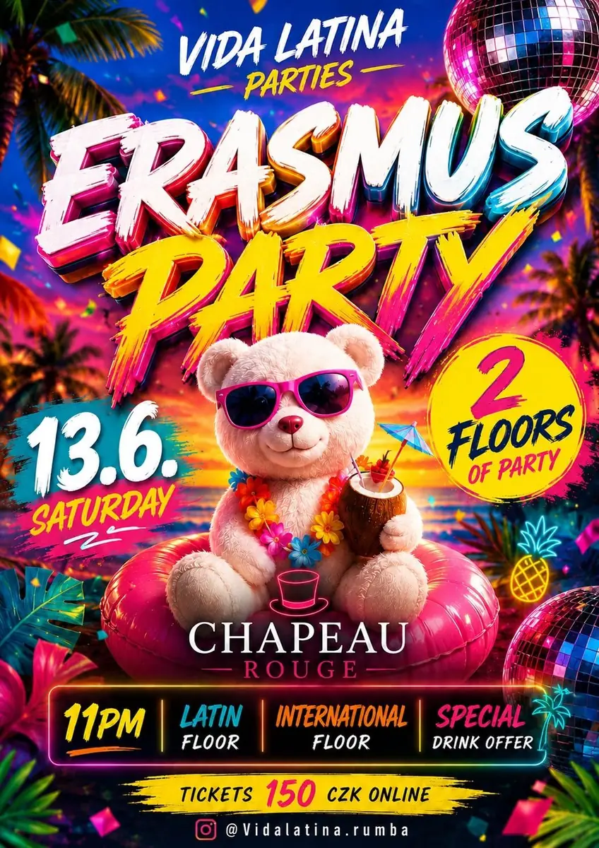 ERASMUS PARTY 🌴 — Chapeau Rouge, Prague