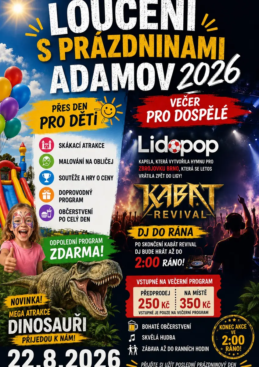 Loučení s prázdninami Adamov — Hřiště Ronovská, Adamov