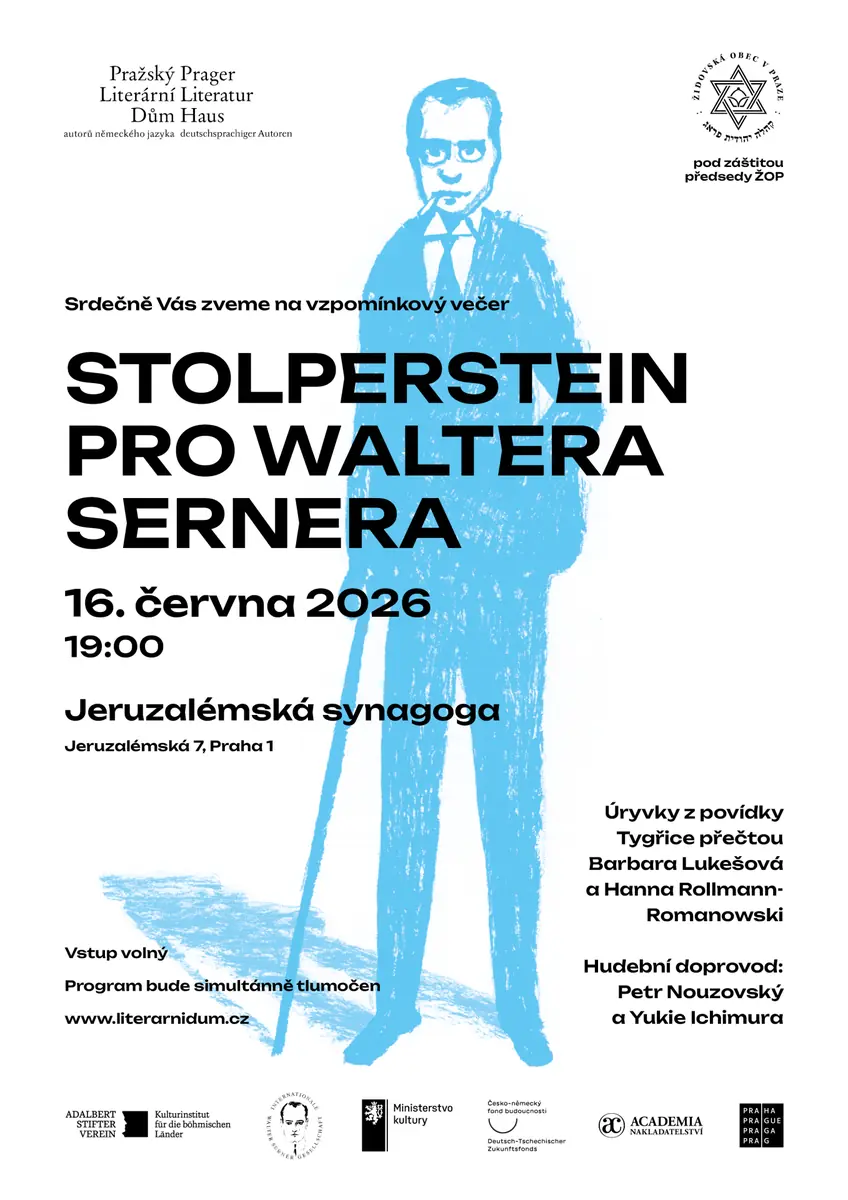 Stolperstein for Walter Serner — Praha 2, Prague