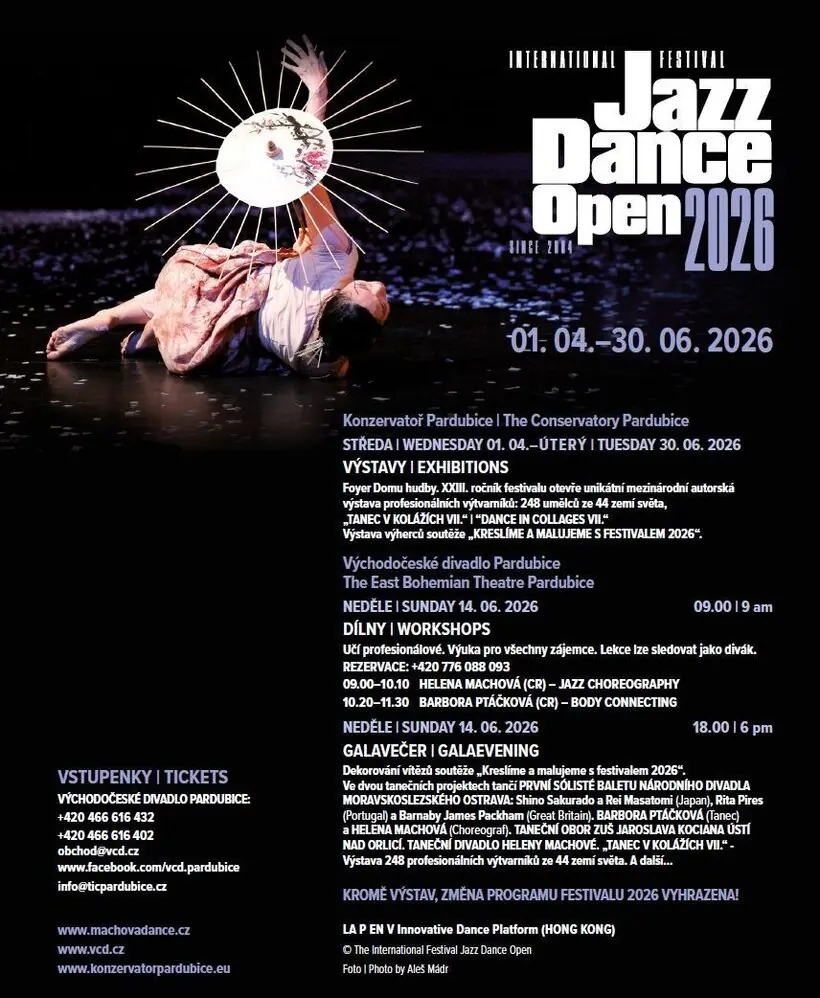 Jazz Dance Open 2026 - Galavečer — Turistické informační centrum Pardubice, Pardubice