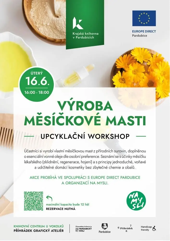 Upcyklační workshop - Výroba měsíčkové masti — Turistické informační centrum Pardubice, Pardubice
