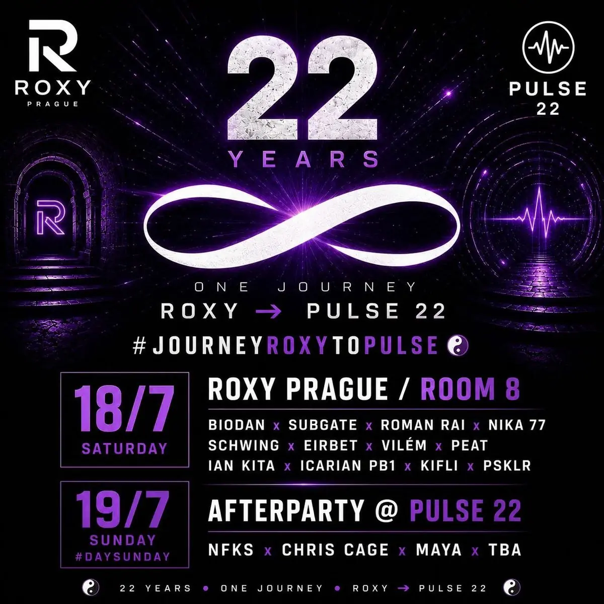 Journey Roxy to Pulse ☯️ 22years 🍀 — Praha 1, Praha