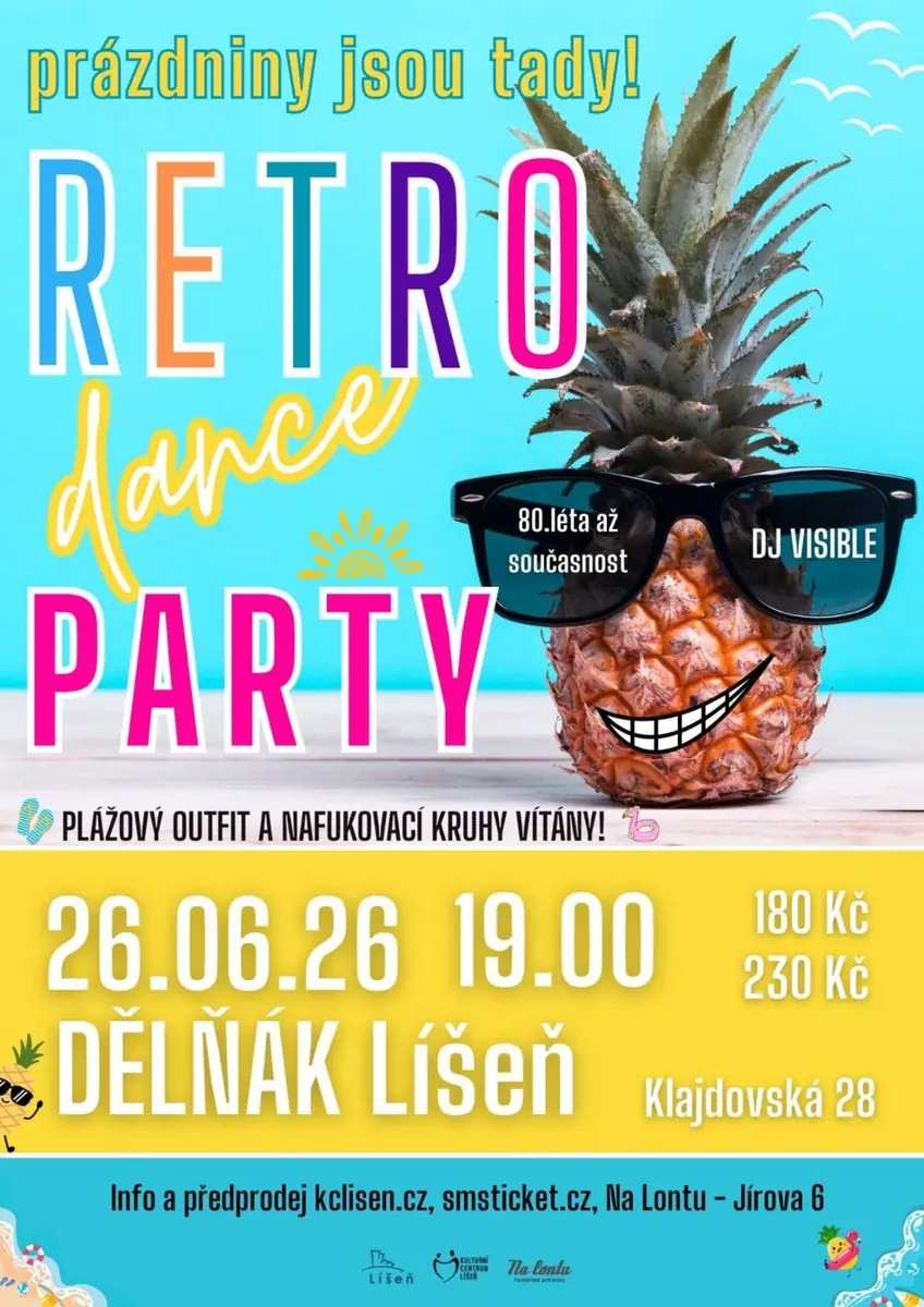 Retro Dance Party v Líšni už 26. 6.! — Dělňák Líšeň, Brno