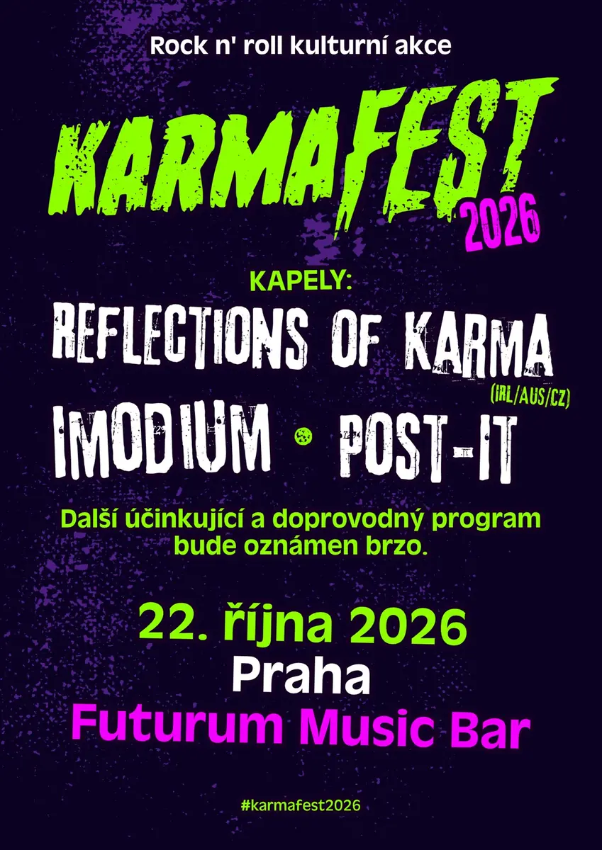 KarmaFest Mini Praha 2026 — Futurum Music Bar, Praha
