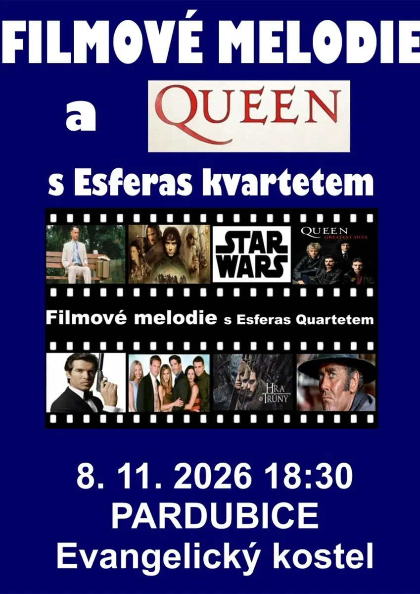 Кінемузика та Queen 2 — Evangelický kostel, Pardubice