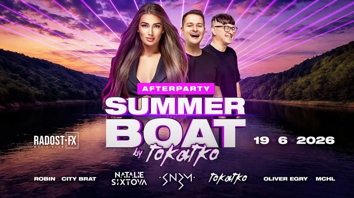 AFTERPARTY SUMMER BOAT by Tokátko • 19.6.2026 — RADOST FX, Praha