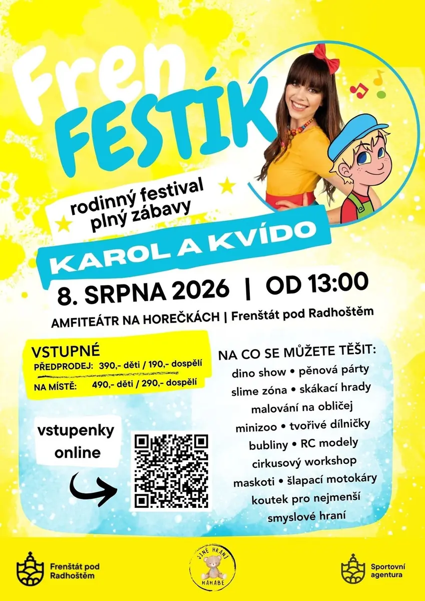 FrenFestík 2026 — Amfiteátr na Horečkách, Frenštát pod Radhoštěm