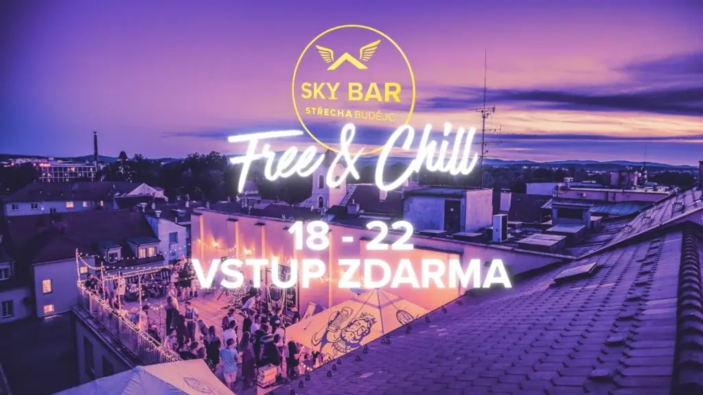 1.7. SkyBar Free&Chill — Střecha Budějc, Ческа-Будеёвице