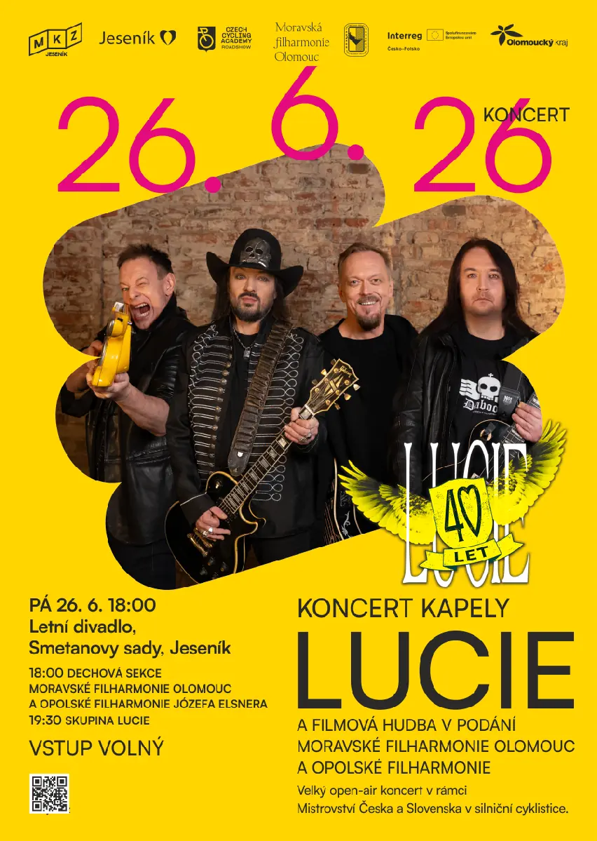 KONCERT KAPELY LUCIE A FILMOVÁ HUDBA V PODÁNÍ MORAVSKÉ FILHARMONIE OLOMOUC A OPOLSKÉ FILHARMONIE — Divadlo P. Bezruče, Jeseník