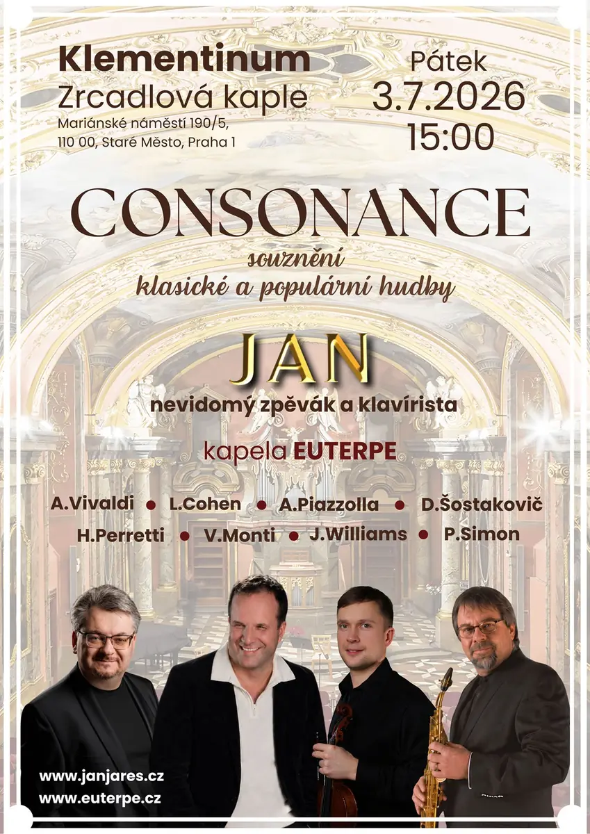 CONSONANCE - JAN a kapela EUTERPE — Klementinum, Praha