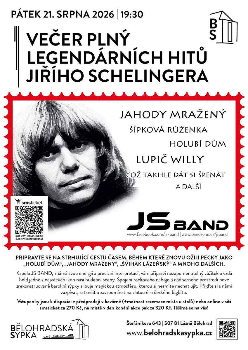 JS BAND: Songs of Jiří Schelinger — Bělohrad Granary, Lázně Bělohrad