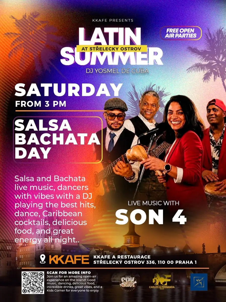 Cailente Saturday - Free Open Air Salsa, Bachata & Live Music Party at Střelecký Ostrov — KKAFE, Prague