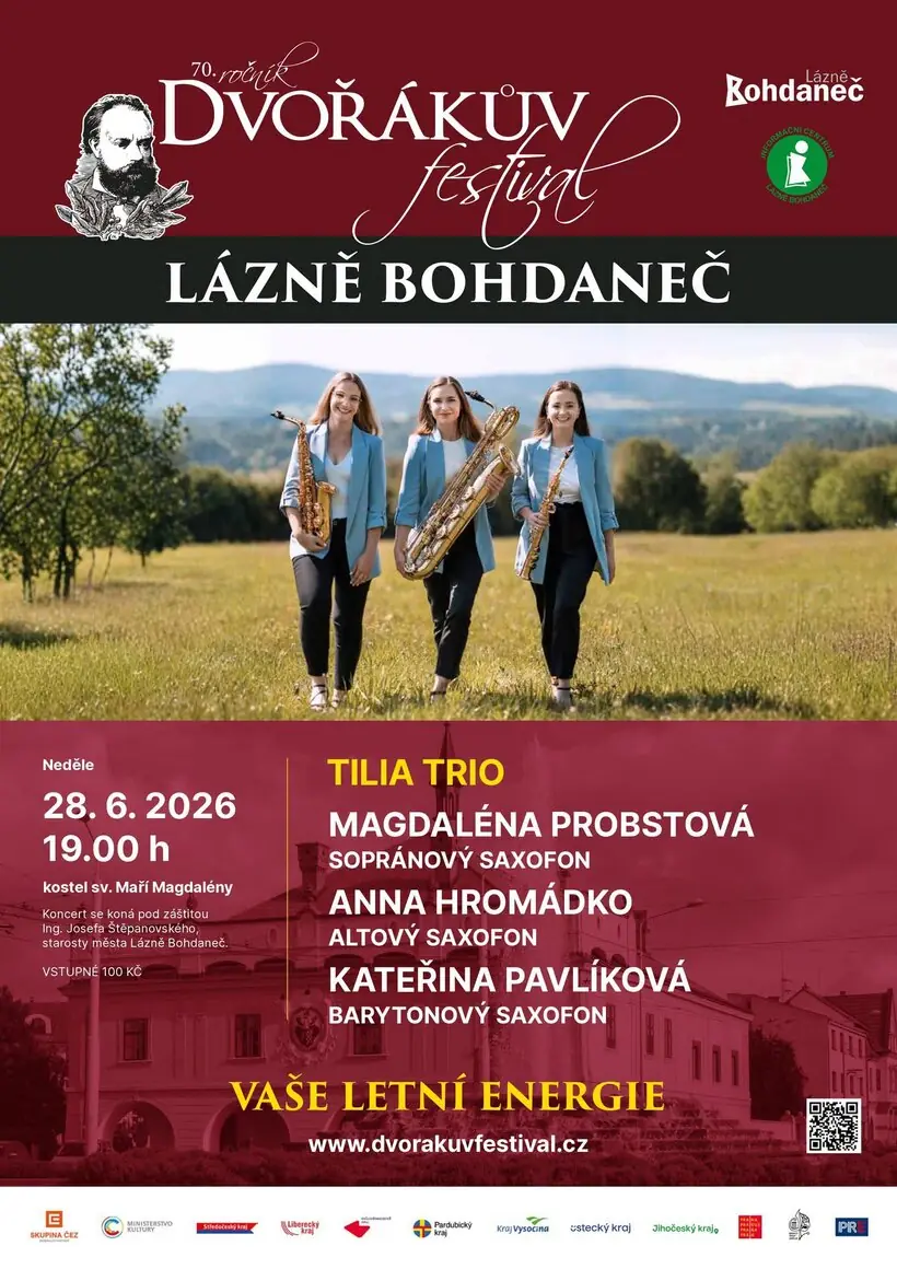 Dvořákův festival - Tilia Trio — Turistické informační centrum Pardubice, Pardubice