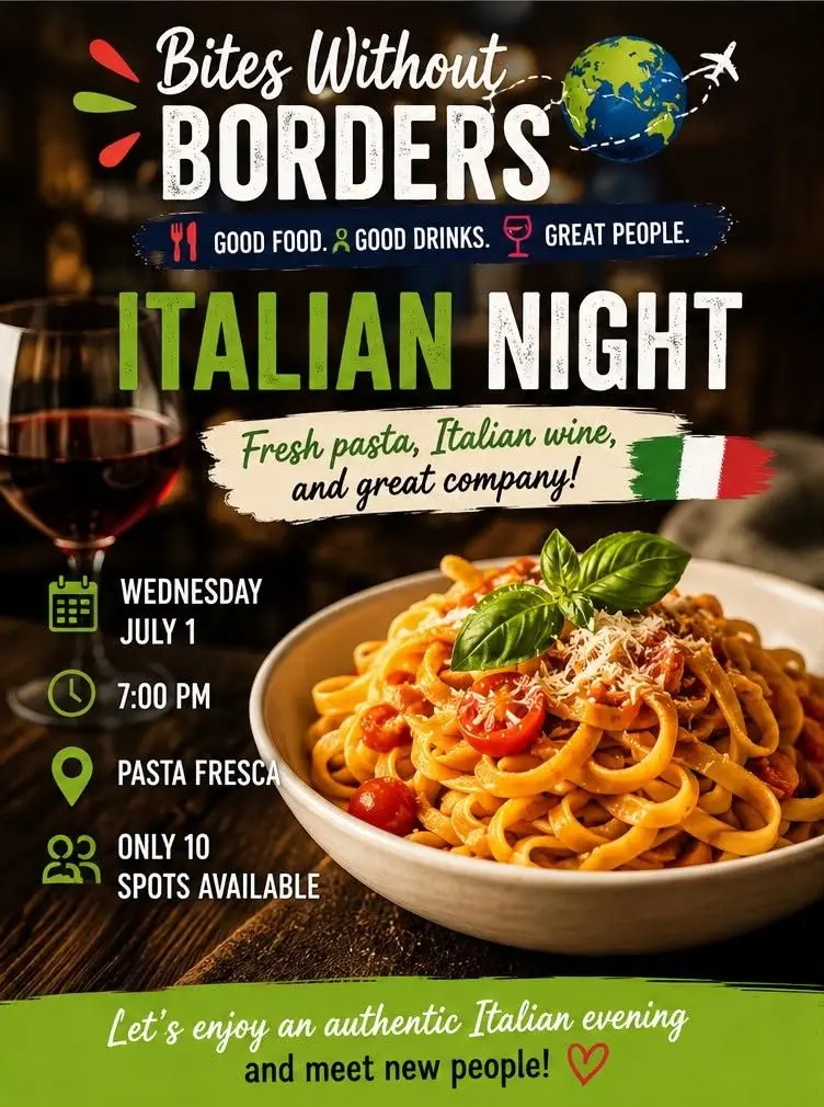 🍝 Bites Without Borders: Italian Night 🇮🇹 — Pasta Fresca Celetná, Praha