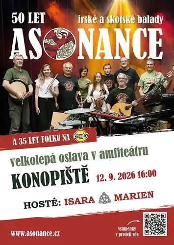 Do 30. června se slevou - 50 let ASONANCE a 35 let Country Rádiana Konopišti
