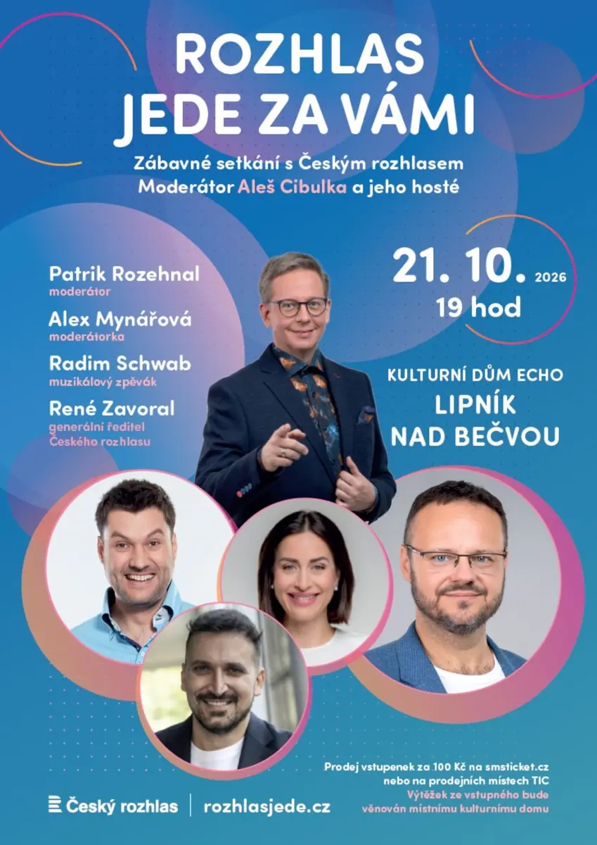 Rozhlas jede za vámi: Road show s Alešem Cibulkou — Kulturní dům Echo, Lipník nad Bečvou