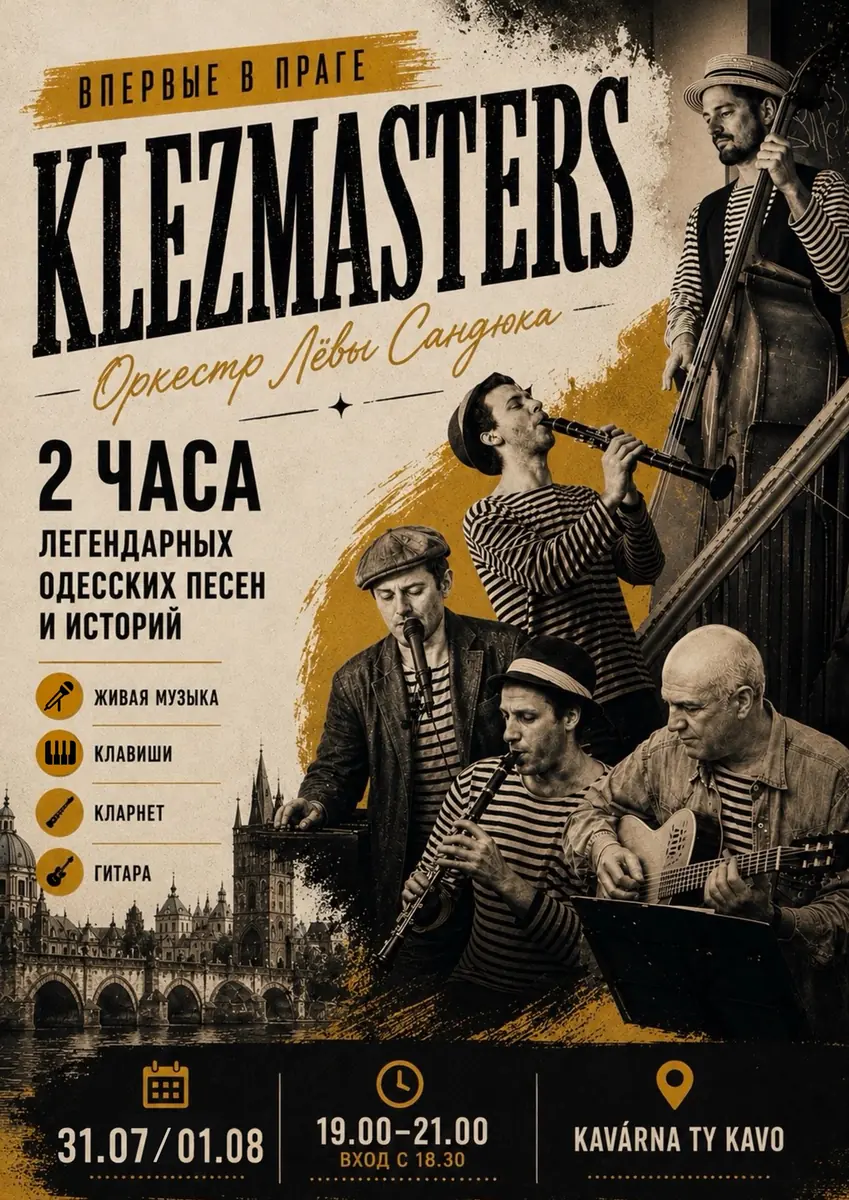 KLEZMASTERS - Orchester von Lev Sandyuk — Ty Kávo, Prag