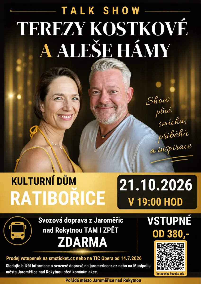 Talk Show with Tereza Kostková and Aleš Háma — Kulturní dům, Jaroměřice nad Rokytnou