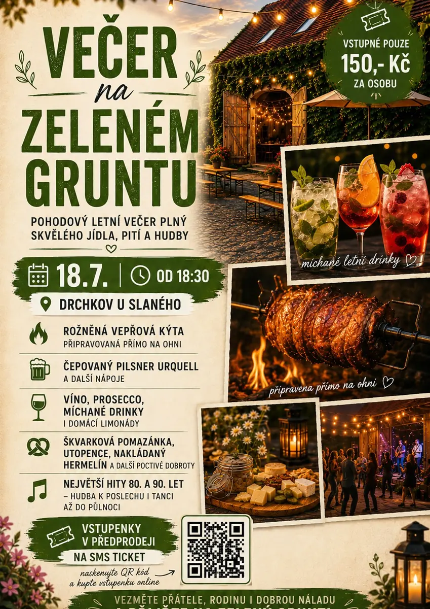 Abend im Zelený grunt — Zelený grunt Drchkov, Dřínov