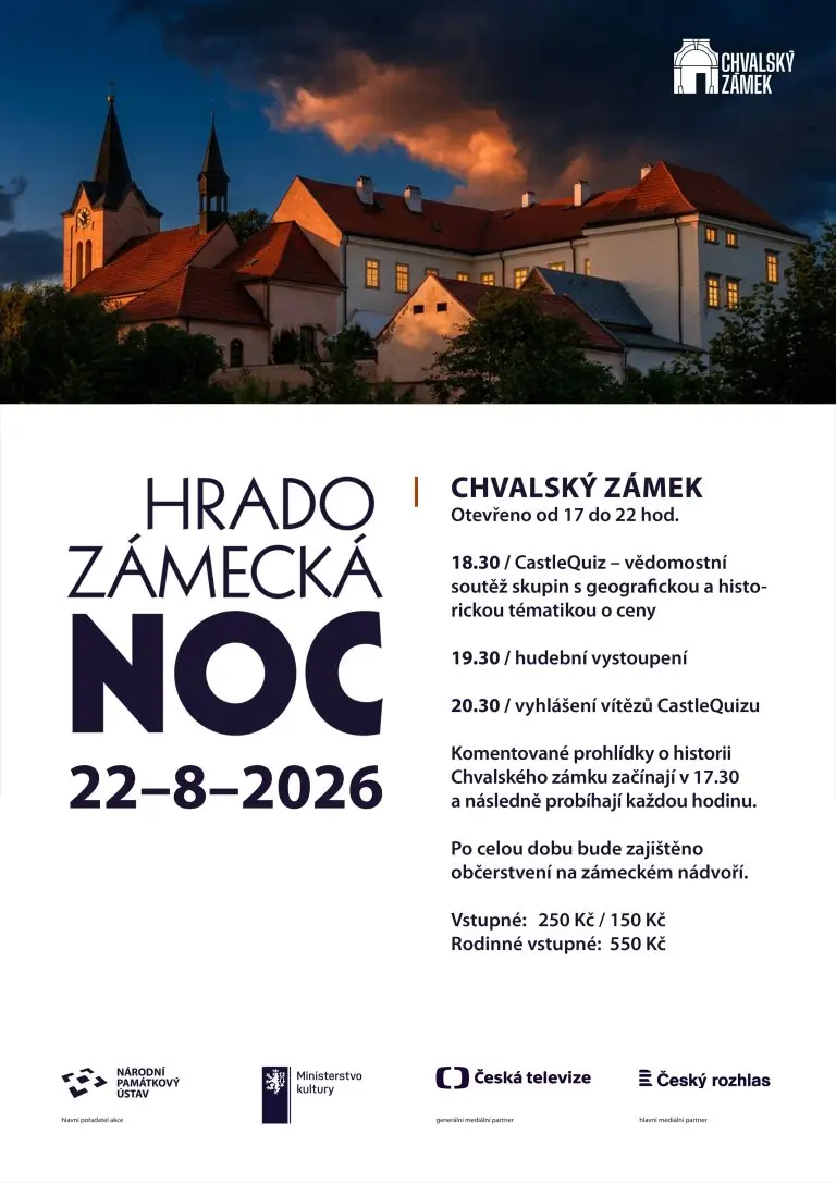 Castle Night at Chvalský Zámek — Chvalský Palace, Prague