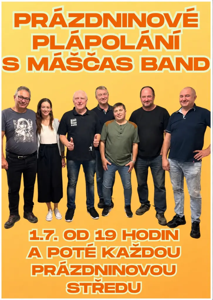 Sommerliches Flattern mit Máščas Band — Kino, Pohořelice