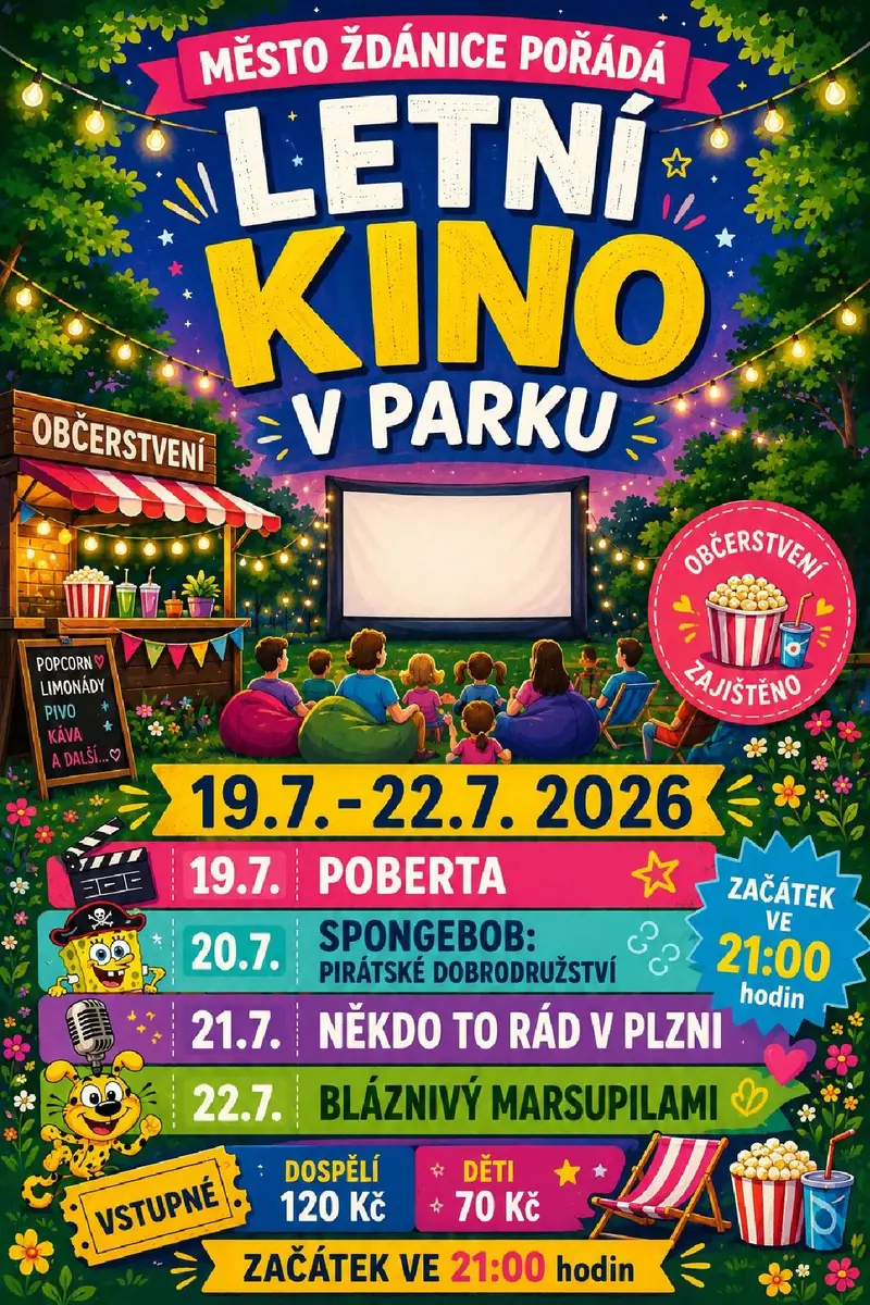 Sommeerkino im Park — Kulturhaus Ždánice, Ždánice