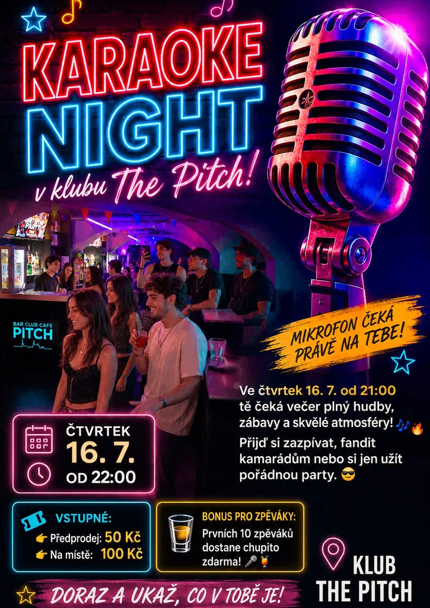 Karaoke klub The Pitch — The Pitch Club, Praha