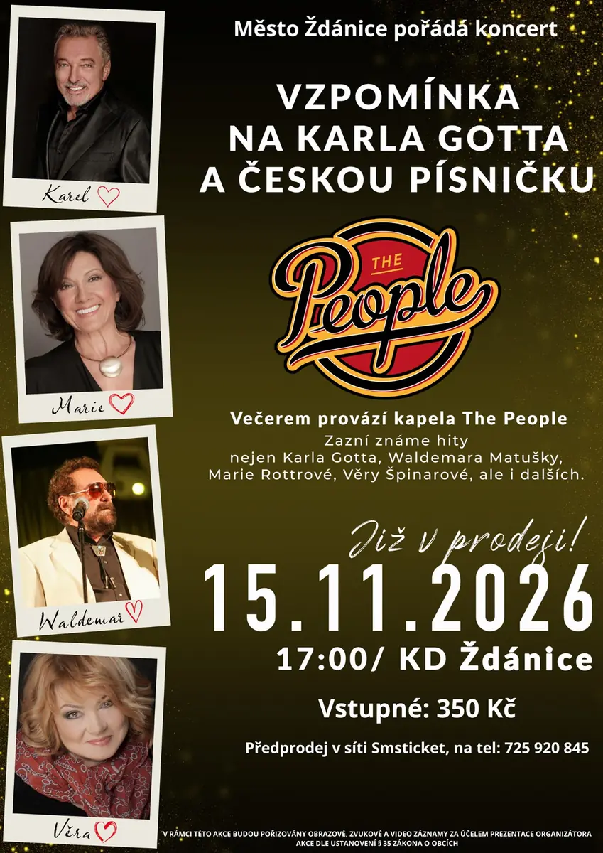 Tribute to K. Gotta and Czech Song with the band The People — Cultural Centre Ždánice, Ždánice